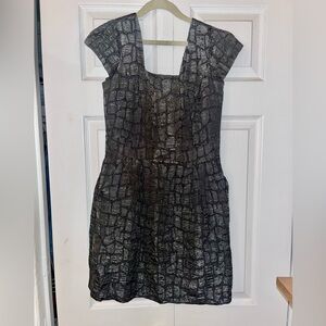 BCBGeneration Shimmering Silver Mini Dress